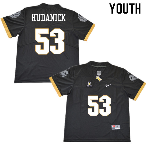 Youth #53 Tyler Hudanick UCF Knights College Football Jerseys Sale-Black - Click Image to Close